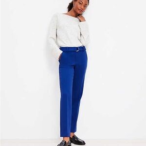 LOFT Royal Blue Women’s Riviera Slim Fit Pants with belt
